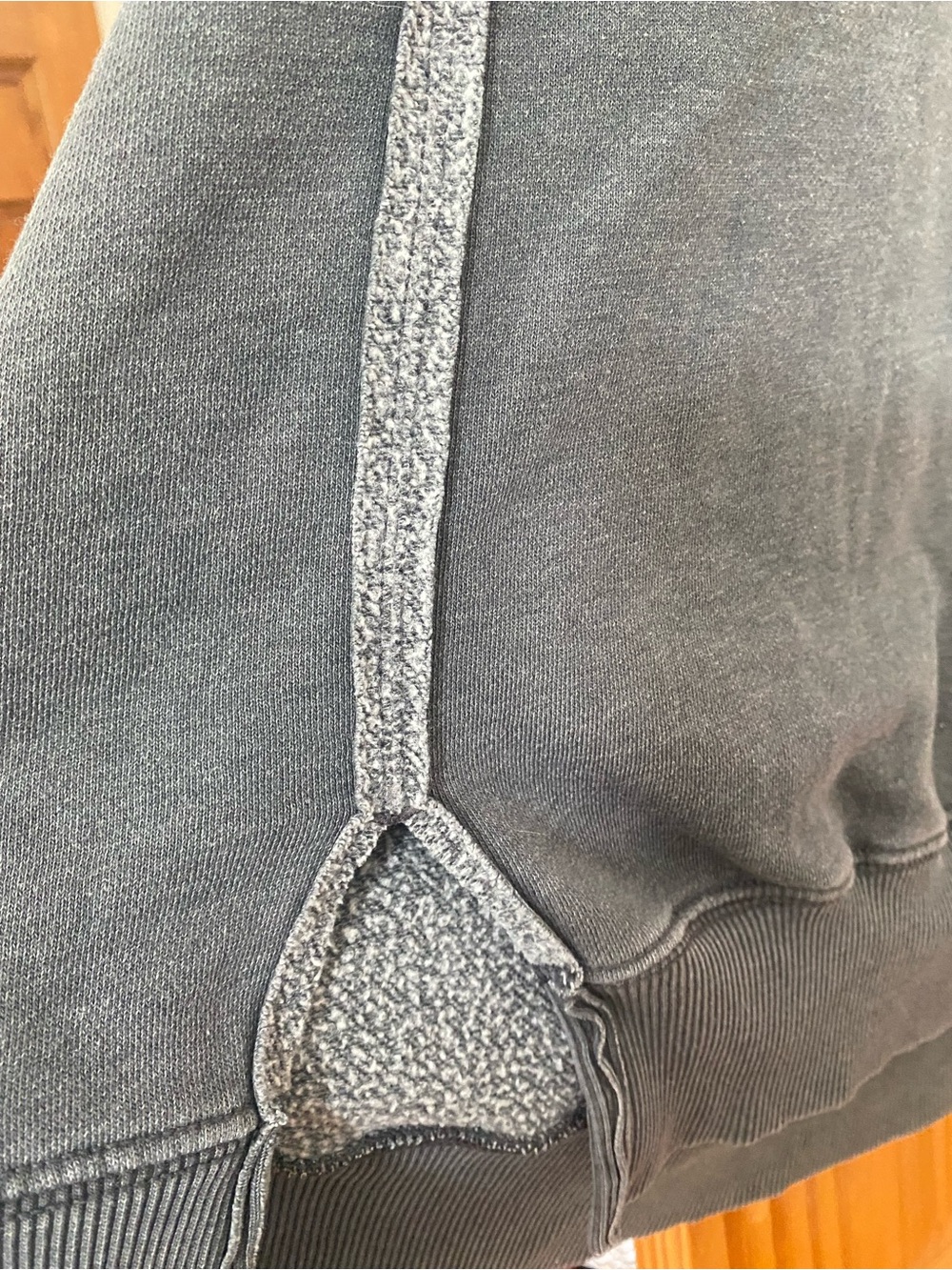 American Eagle Lived-In Oversized Raw Hem Sweatshirt XXL Charcoal Gray - Picture 5 of 11